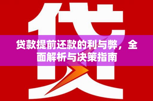 塔什库尔干塔吉克贷款提前还款的利与弊，全面解析与决策指南