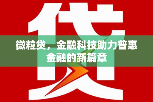 塔什库尔干塔吉克微粒贷，金融科技助力普惠金融的新篇章
