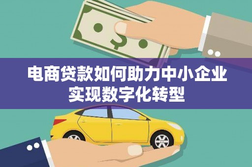 塔什库尔干塔吉克电商贷款如何助力中小企业实现数字化转型