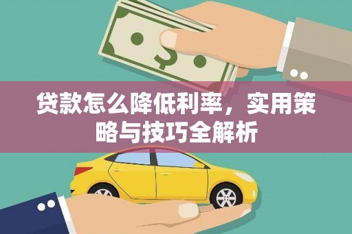 塔什库尔干塔吉克贷款怎么降低利率，实用策略与技巧全解析