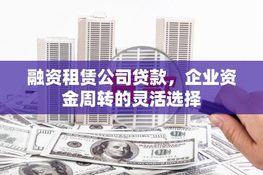 塔什库尔干塔吉克融资租赁公司贷款，企业资金周转的灵活选择