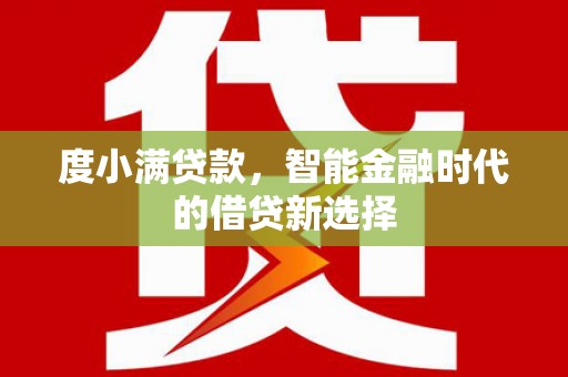 塔什库尔干塔吉克度小满贷款，智能金融时代的借贷新选择