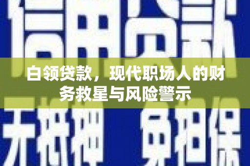 塔什库尔干塔吉克白领贷款，现代职场人的财务救星与风险警示
