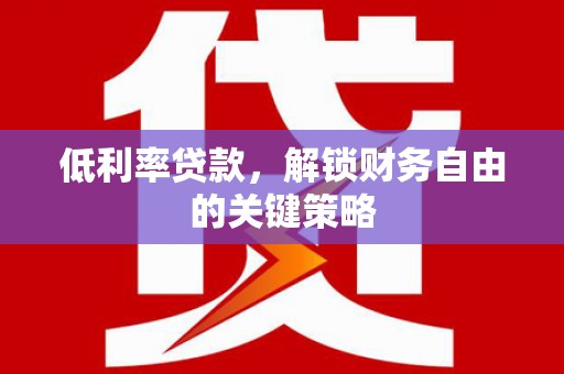 塔什库尔干塔吉克低利率贷款，解锁财务自由的关键策略