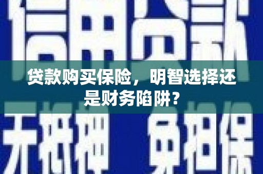 塔什库尔干塔吉克贷款购买保险，明智选择还是财务陷阱？