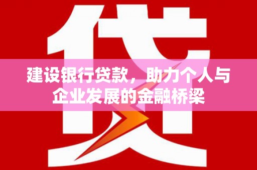 塔什库尔干塔吉克建设银行贷款，助力个人与企业发展的金融桥梁
