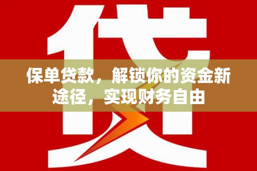 塔什库尔干塔吉克保单贷款，解锁你的资金新途径，实现财务自由