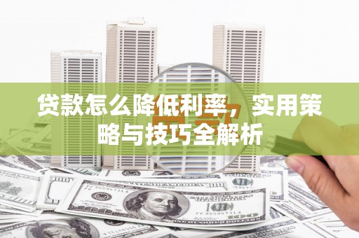 塔什库尔干塔吉克贷款怎么降低利率，实用策略与技巧全解析